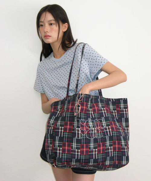 FLORAL MINI LABEL CROP SHORT SLEEVE SOFT BLUE
