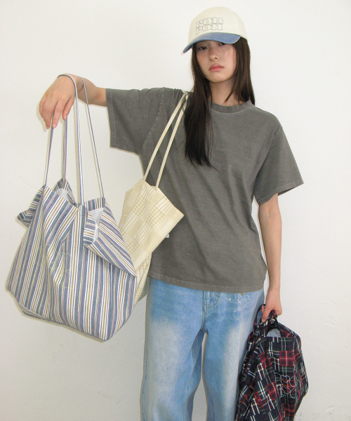 PIGMENT MINI LABEL BASIC FIT T SHIRT GREY