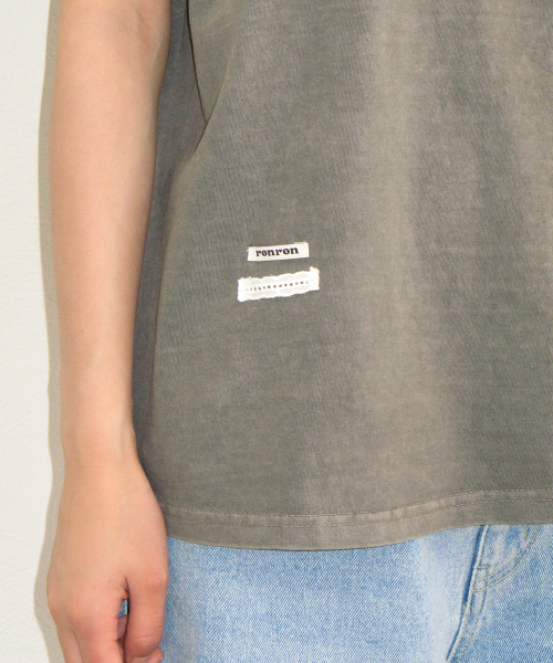 PIGMENT MINI LABEL BASIC FIT T SHIRT GREY