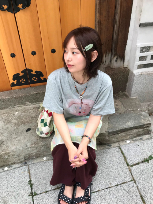 BUTTON RETRO TELEPHONE T SHIRT GREY