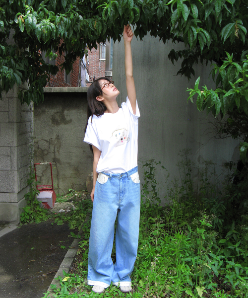 BUTTON RETRO TELEPHONE T SHIRT WHITE