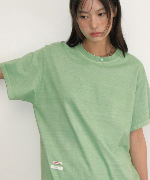 PIGMENT MINI LABEL BASIC FIT T SHIRT KHAKI