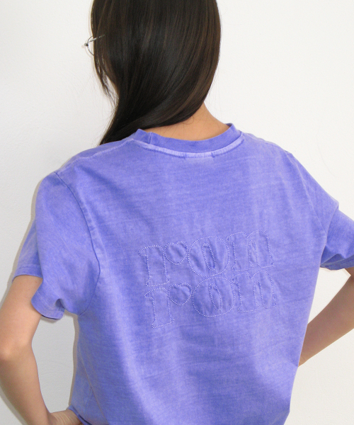 PIGMENT MINI LABEL BASIC FIT T SHIRT PURPLE