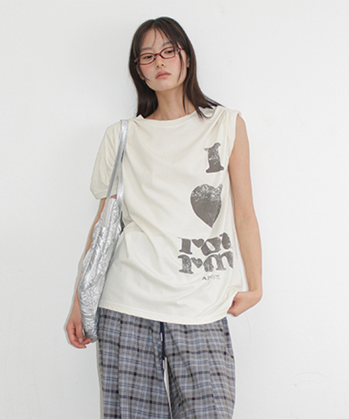PIGMENT I LUV RON OVER FIT T SHIRT CREAM