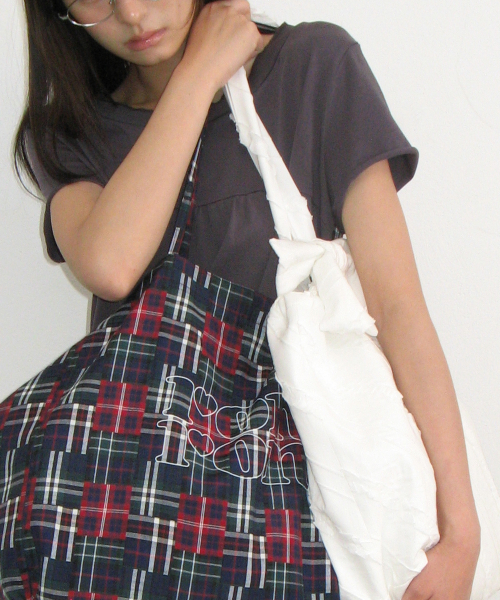 STRING SHIRRING RUFFLE T SHIRT CHARCOAL