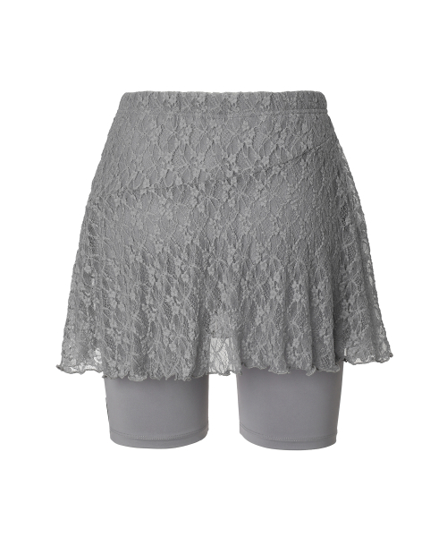 LACE LAYER WRAP SKORT STONE GREY