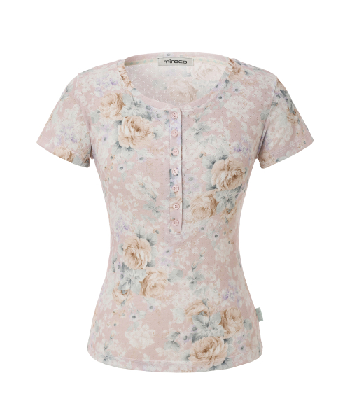 FLOWER BUTTON T PINK