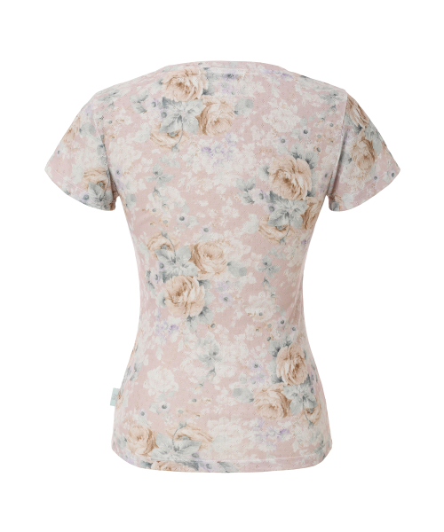 FLOWER BUTTON T PINK