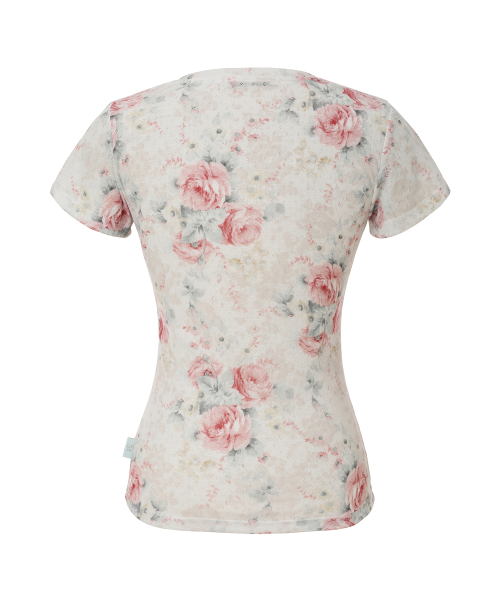 FLOWER BUTTON T IVORY