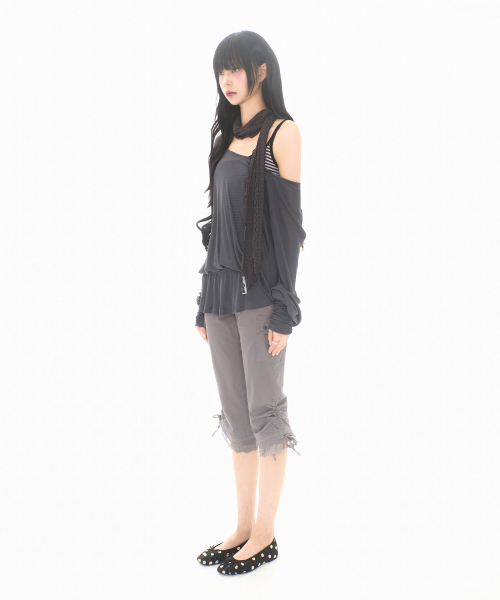 LACE CORSET CAPRI PT PLUM GREY