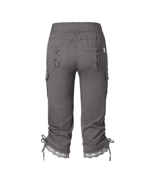 LACE CORSET CAPRI PT PLUM GREY