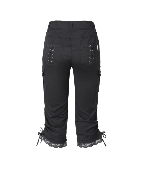 LACE CORSET CAPRI PT CHARCOAL