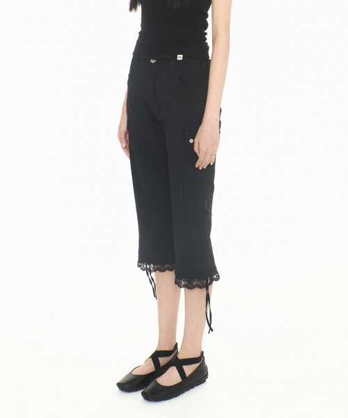 LACE CORSET CAPRI PT BLACK