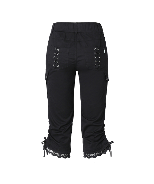 LACE CORSET CAPRI PT BLACK