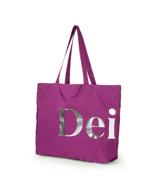 POINT LOGO SHOULDER BIG BAG IN PURPLE