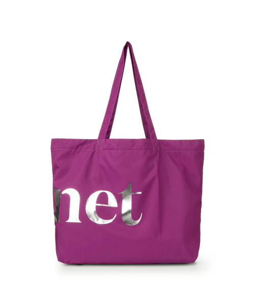 POINT LOGO SHOULDER BIG BAG IN PURPLE