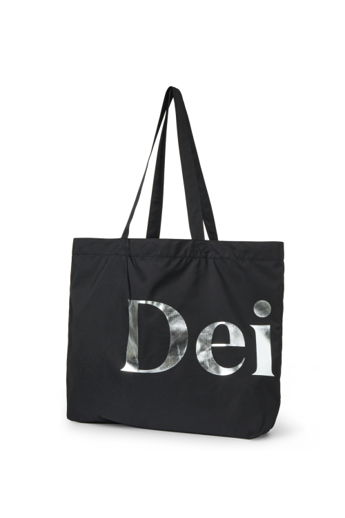 POINT LOGO SHOULDER BIG BAG IN BLACK