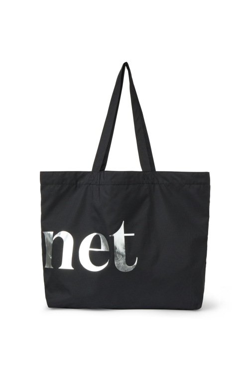 POINT LOGO SHOULDER BIG BAG IN BLACK