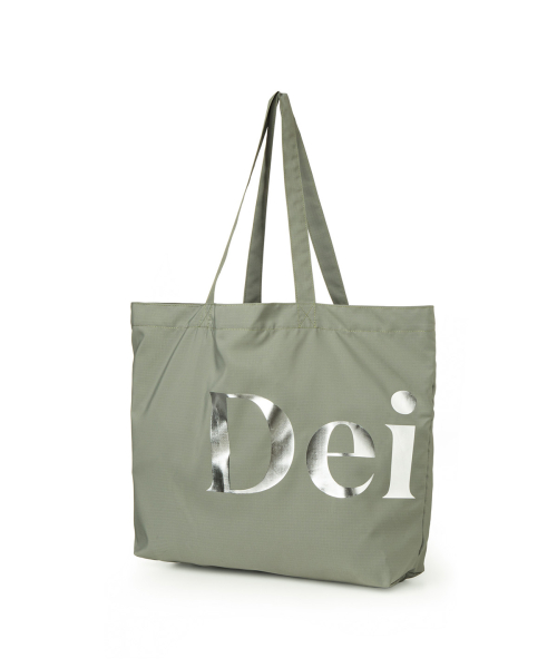 POINT LOGO SHOULDER BIG BAG IN KHAKI
