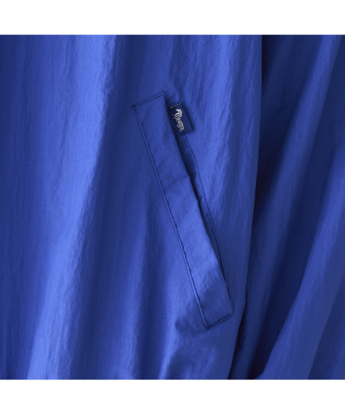 V-neck wind shell pullover in varsity blue