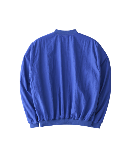V-neck wind shell pullover in varsity blue
