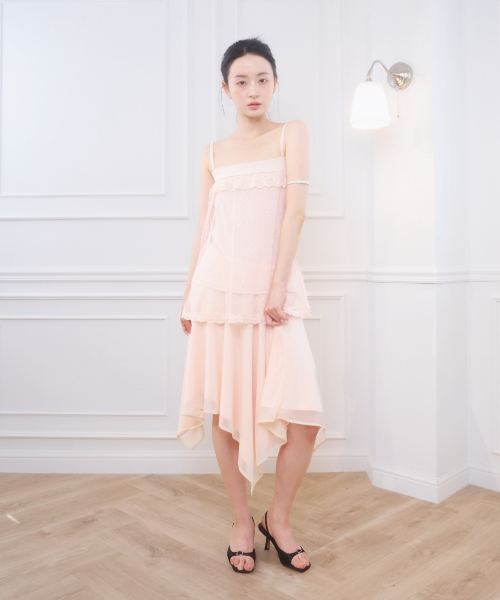 DEAR LACE TOP CORAL PINK