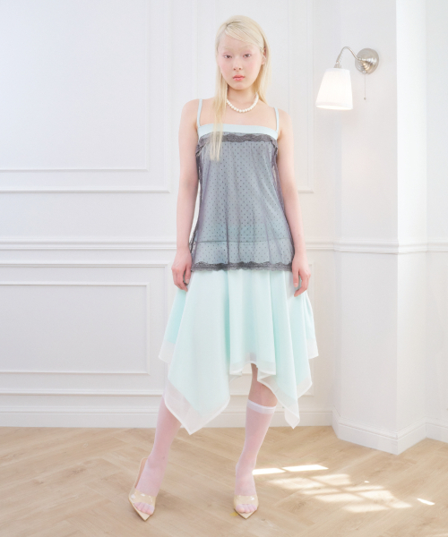 IRIS LOW RISE MIDI SKIRT MINT
