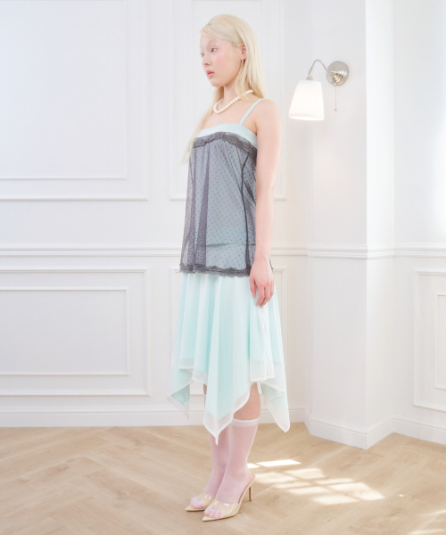 IRIS LOW RISE MIDI SKIRT MINT