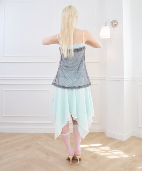 IRIS LOW RISE MIDI SKIRT MINT