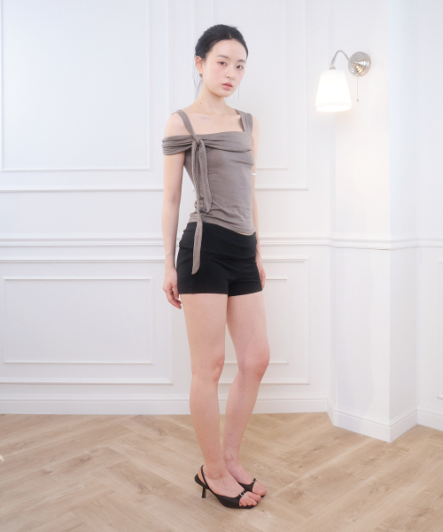 JOLIE TIE SHORT SLEEVE BROWN