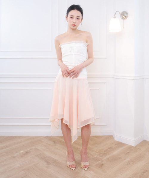LACE CORSET TOP IVORY