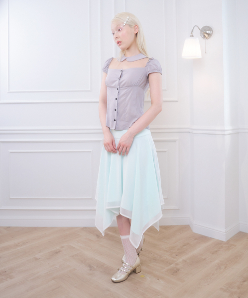 PARIS BLOUSE GRAY