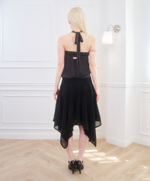 TIE LACE HALTER GRAY