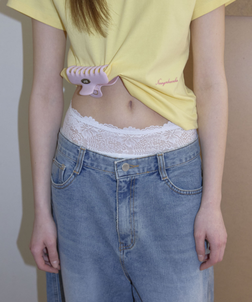 Lace Sagging Shorts (2color)_White