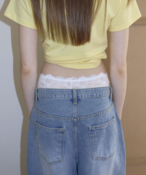 Lace Sagging Shorts (2color)_White