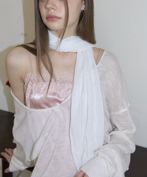 Cotton Pleated Long Scarf_3color