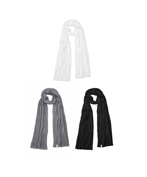 Cotton Pleated Long Scarf_3color