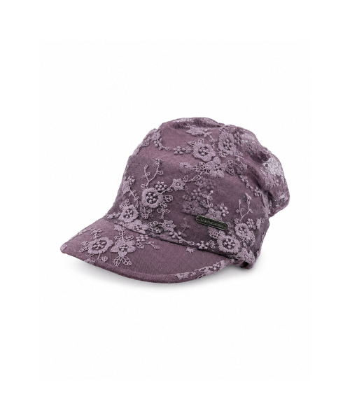Floral Lace Cap Hat (2color)_Purple
