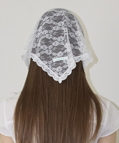 All Lace Triangle String Scarf 2color