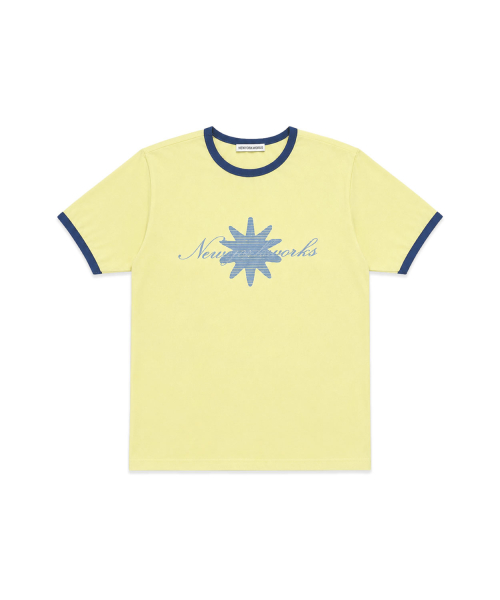 Unisex Contrast Ringer Short Sleeve T-Shirt (3color)_Lemon
