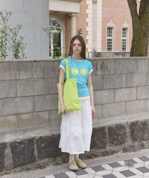Apple Print Short Sleeve T-Shirt (3color)_Teal