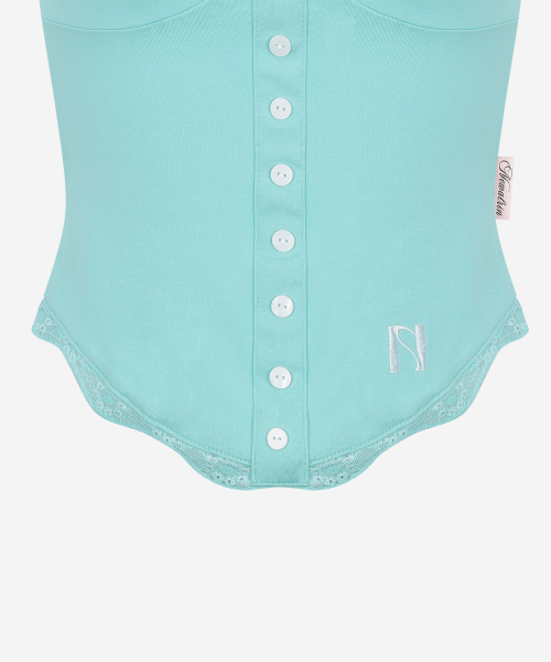 Candy Lace Button Sleeveless Top (4Colors)