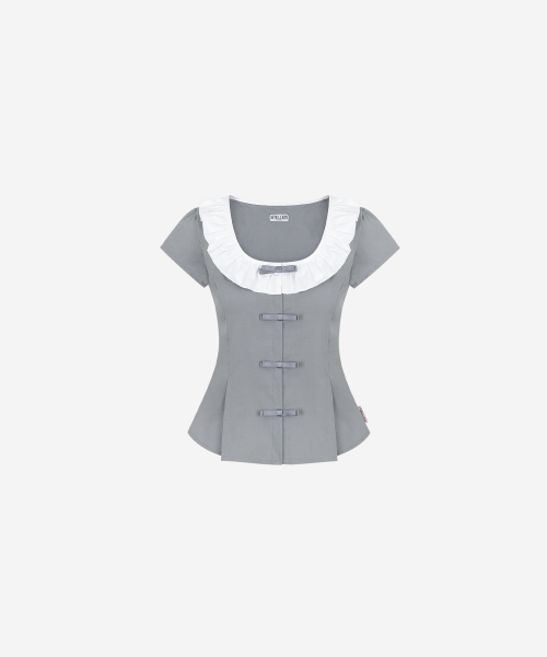 Bebe Ribbon Frill Blouse(3colors)