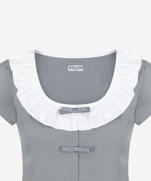 Bebe Ribbon Frill Blouse(3colors)