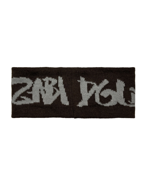 Signature Jacquard Logo Knit Hair Band (Brown)