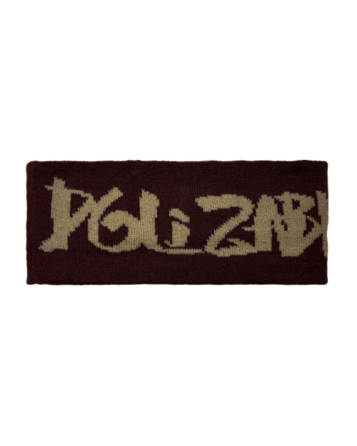 Signature Jacquard Logo Knit Hair Band (Burgundy)