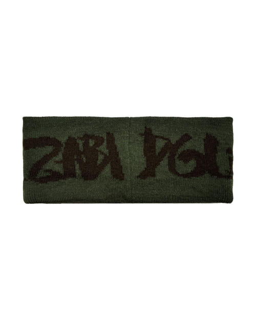 Signature Jacquard Logo Knit Hair Band (Khaki)