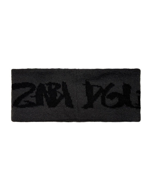 Signature Jacquard Logo Knit Hair Band (Charcoal)