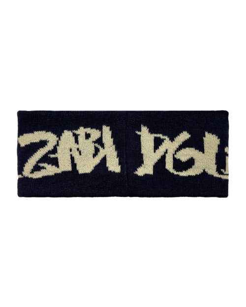 Signature Jacquard Logo Knit Hair Band (Navy)