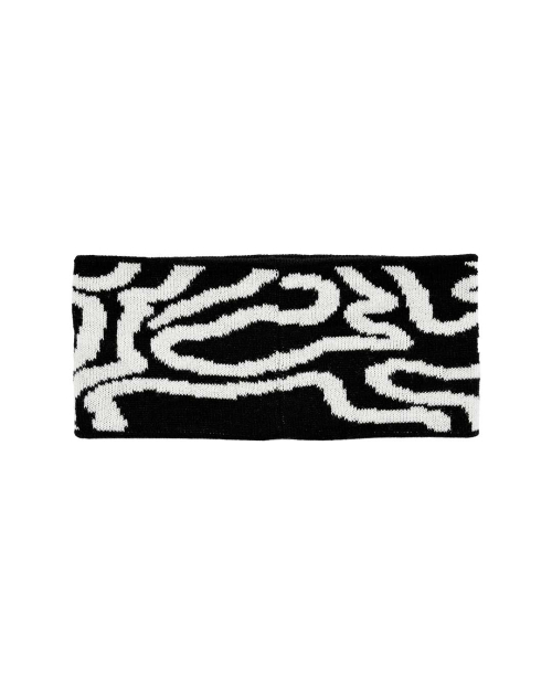 Contour Line Knit Hair Band (Black)